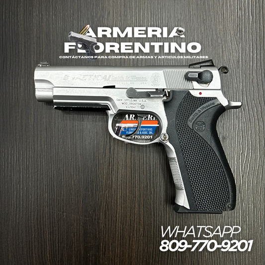 PISTOLA SMITH & WESSON, MODELO 5906 TSW, CALIBRE 9MM, CAPSULAS: 15 + 1