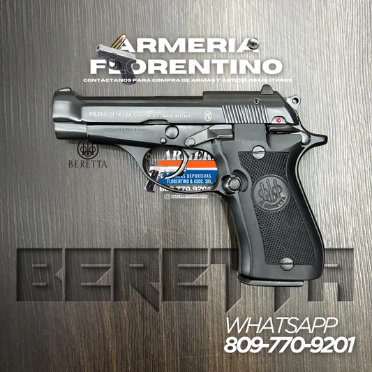 PISTOLA PIETRO BERETTA, MODELO .380 ACP, CALIBRE .380 ACP, CAPSULAS: 13 + 1