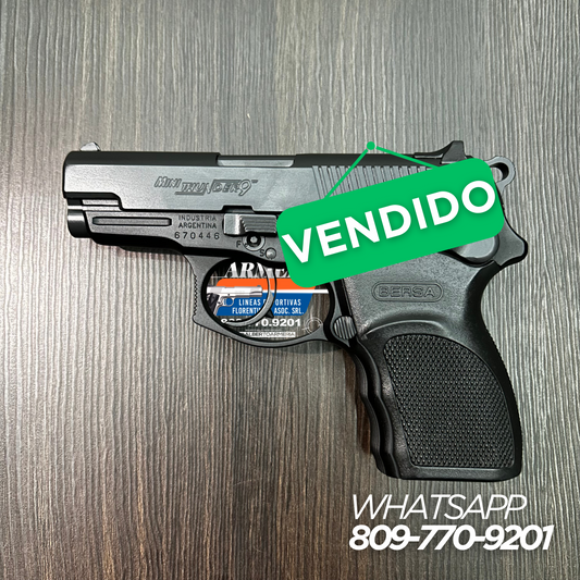 PISTOLA BERSA, MODELO MINI THUNDER, CALIBRE 9MM, CAPSULAS: 13 + 1