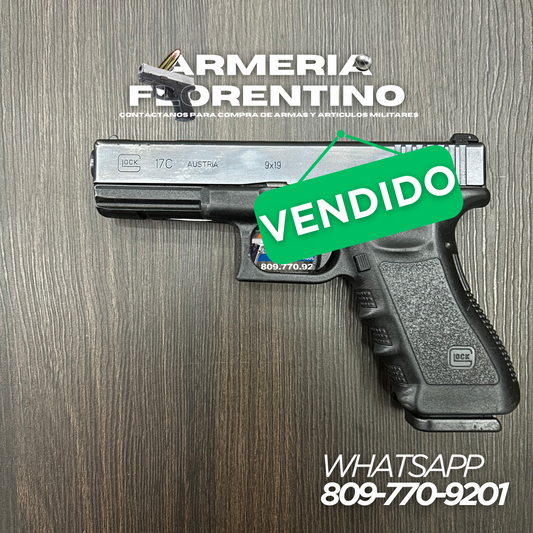 PISTOLA GLOCK, MODELO 17C, CALIBRE: 9MM, CAPSULAS 17 + 1
