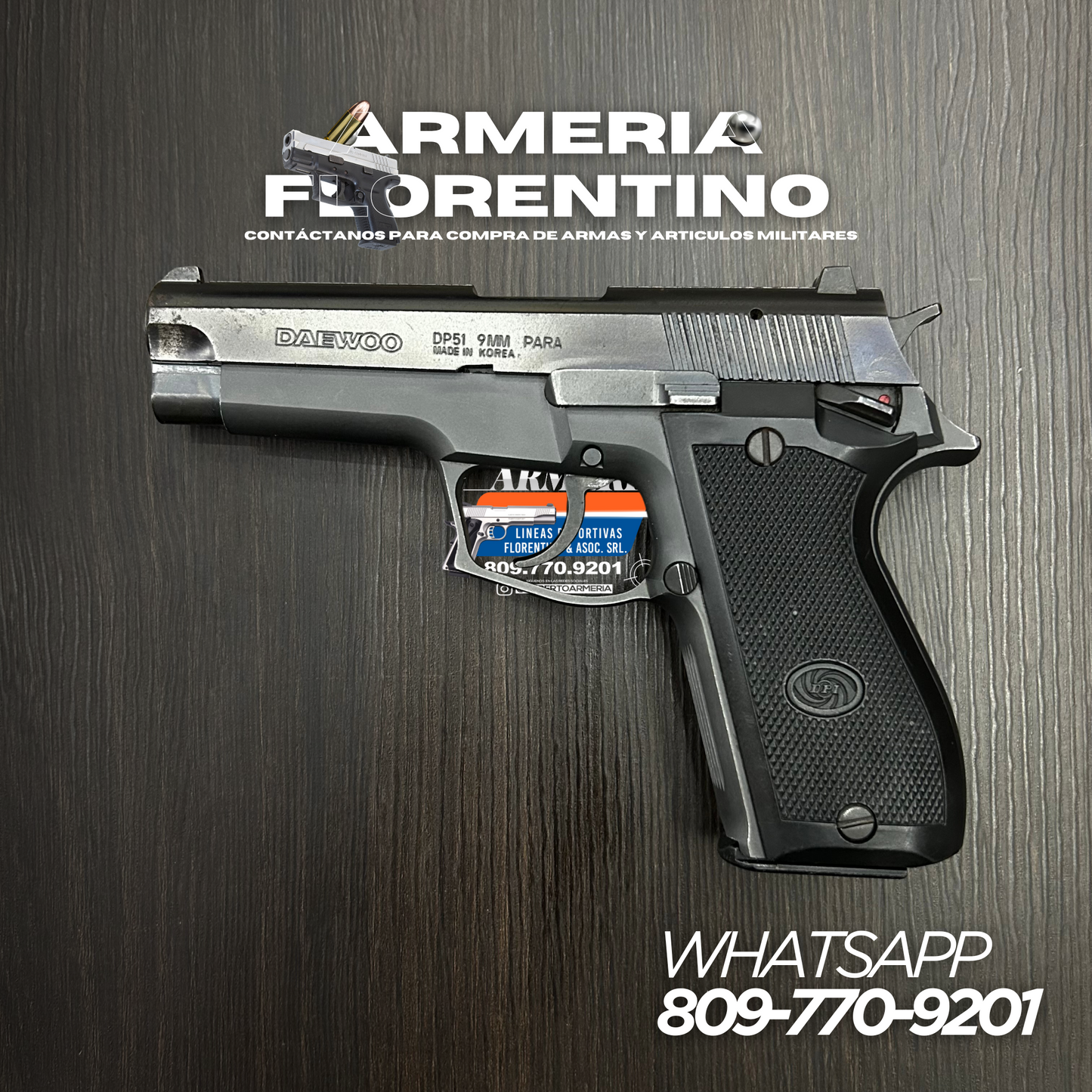 PISTOLA DAEWOO, MODELO DP51 (K5), CALIBRE 9MM, CAPSULAS: 13 + 1