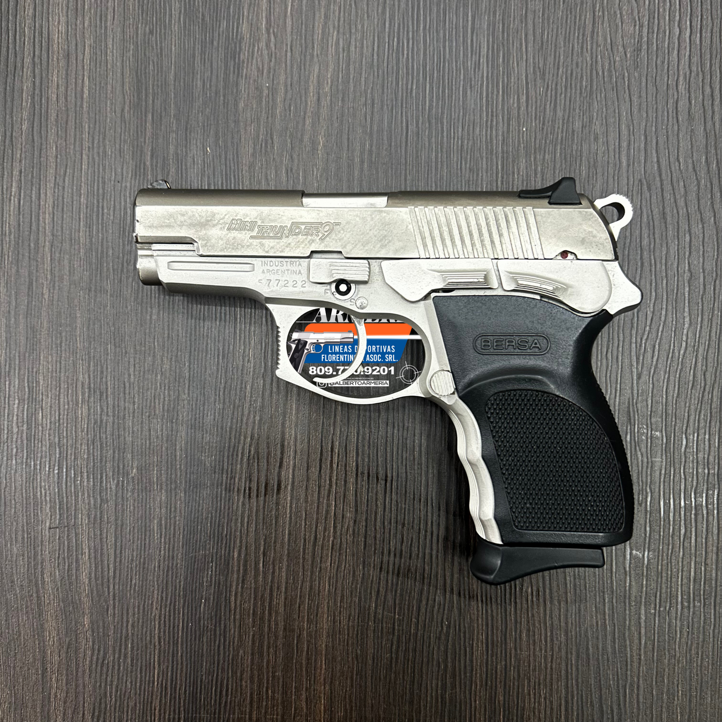 PISTOLA BERSA, MODELO MINI THUNDER, CALIBRE: 9MM, CAPSULAS 13 + 1
