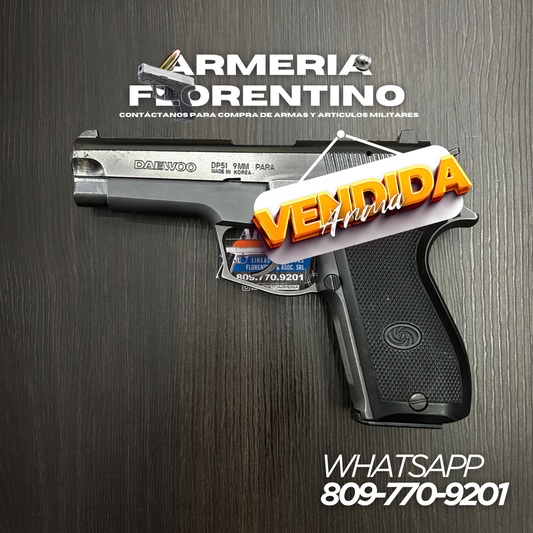 PISTOLA DAEWOO, MODELO DP51 (K5), CALIBRE 9MM, CAPSULAS: 13 + 1
