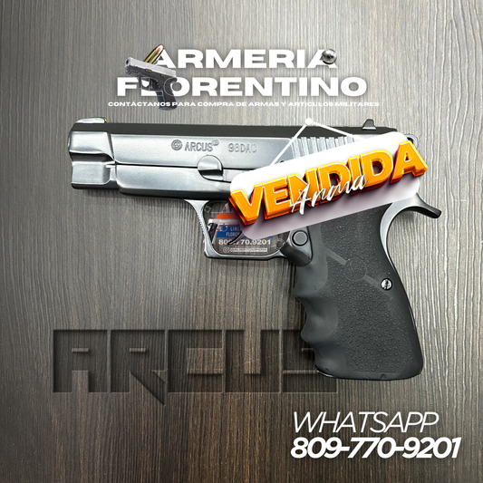PISTOLA ARCUS, MODELO 98DAC, CALIBRE 9MM, CAPSULAS: 13 + 1