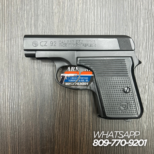 PISTOLA BROWNING, MODELO CZ 92, CALIBRE 6.25MM, CAPSULAS 8 + 1