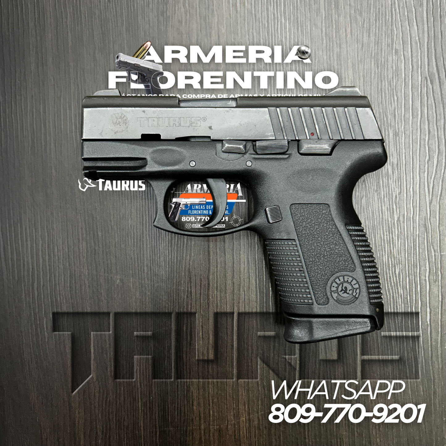 PISTOLA TAURUS, MODELO PT-609, CALIBRE 9MM, CAPSULAS: 13 + 1