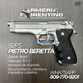 PISTOLA PIETRO BERETTA, MODELO 92FS, CALIBRE 9MM, CAPSULAS: 15 + 1