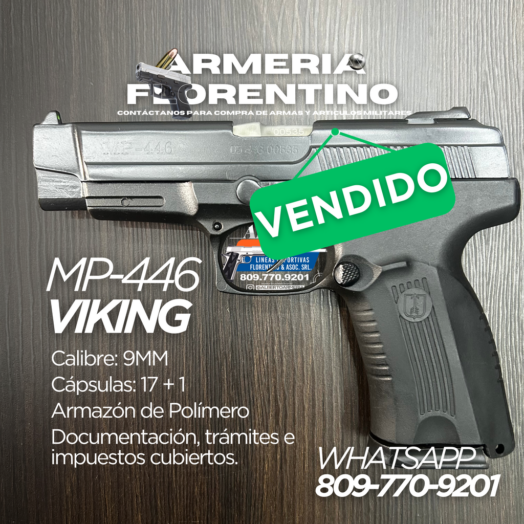 PISTOLA VIKING, MODELO MP-442, CALIBRE 9MM, CAPSULAS: 17 + 1