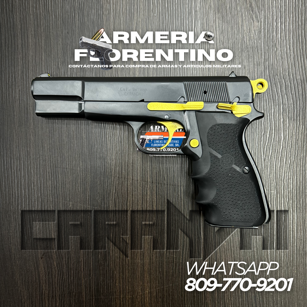 PISTOLA CARANDAI, MODELO 9MM, CAPSULAS: 13 + 1