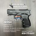 PISTOLA BERSA, MODELO MINI THUNDER 9, CALIBRE 9MM, CAPSULAS: 13 + 1
