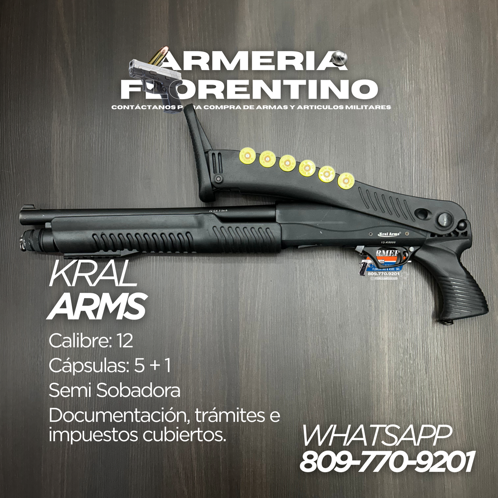 ESCOPETA KRAL ARMS, MODELO TACTICAL, CALIBRE 12GA, CAPACIDAD: 5 + 1