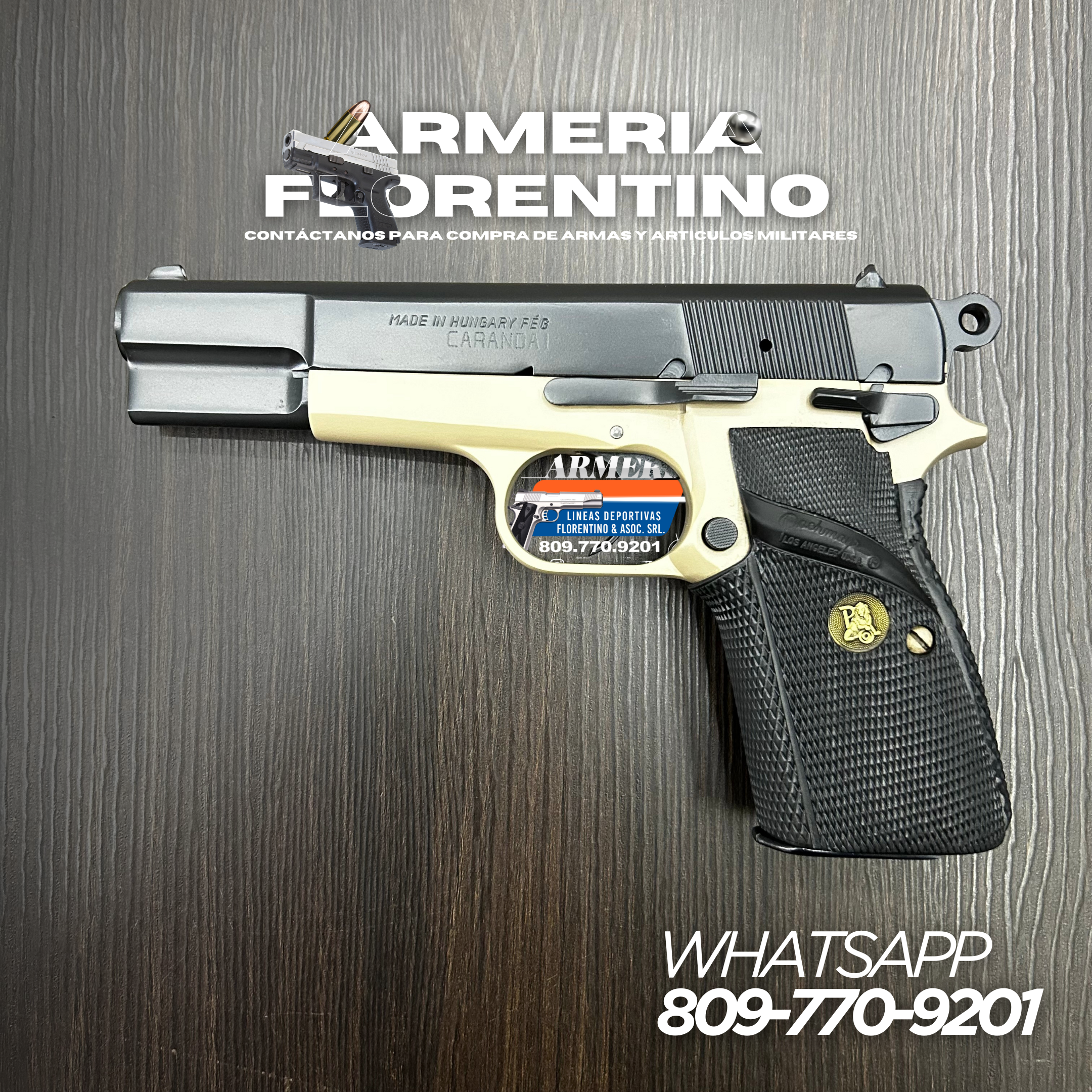 PISTOLA CARANDAI, MODELO 9MM, CAPSULAS: 13 + 1