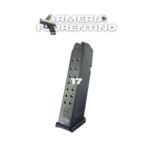 CARGADOR ORIGINAL PARA PISTOLA GLOCK 17 DE 17 CÁPSULAS – CALIBRE 9MM