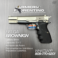 PISTOLA BROWNING BELGA, CALIBRE 9MM, CAPSULAS: 13 +1