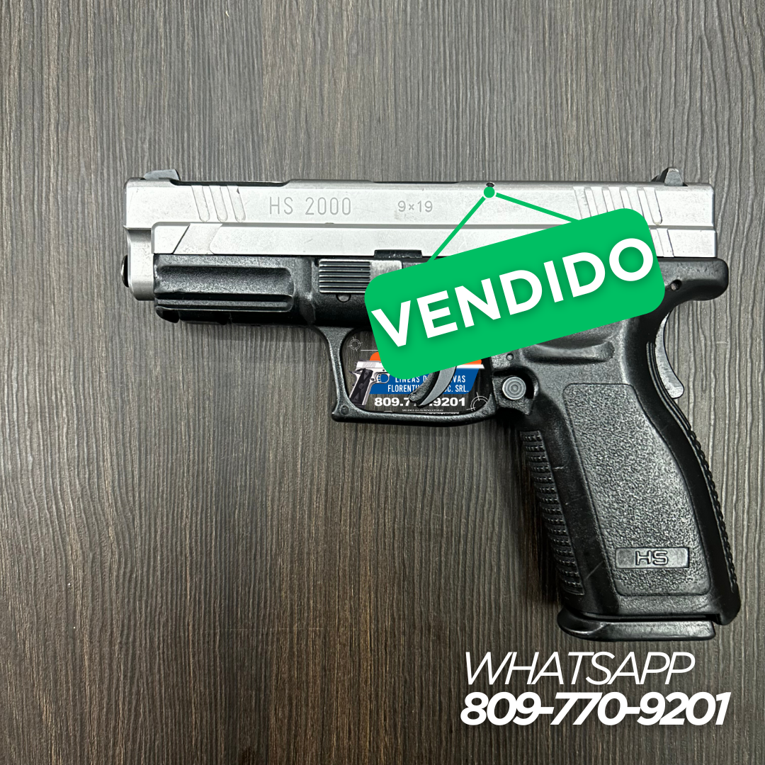PISTOLA SPRINGFIELD, MODELO HS2000 COMPENSADA, CALIBRE 9MM, CAPSULAS: 16 + 1