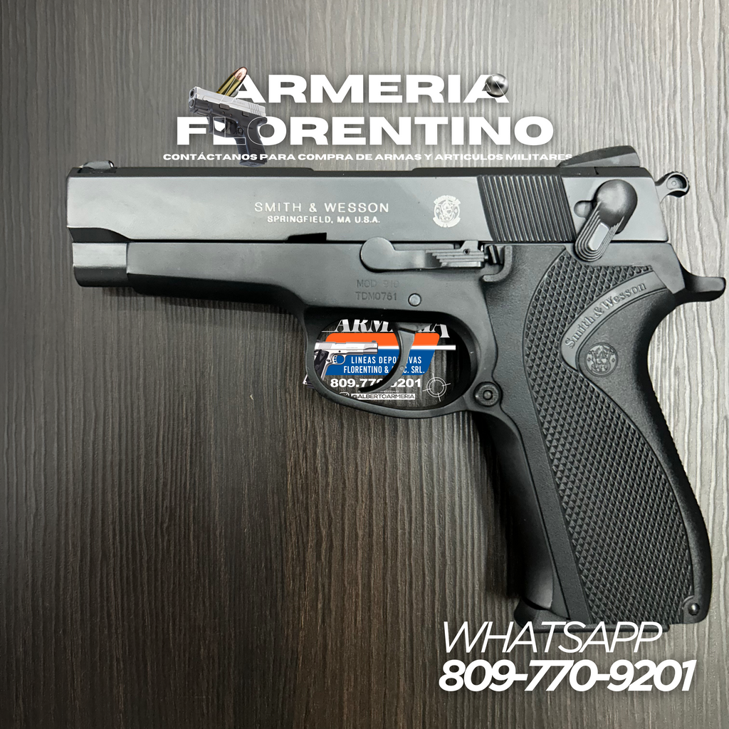 PISTOLA SMITH & WESSON, MODELO 915, CALIBRE 9MM, CAPSULAS: 15 + 1