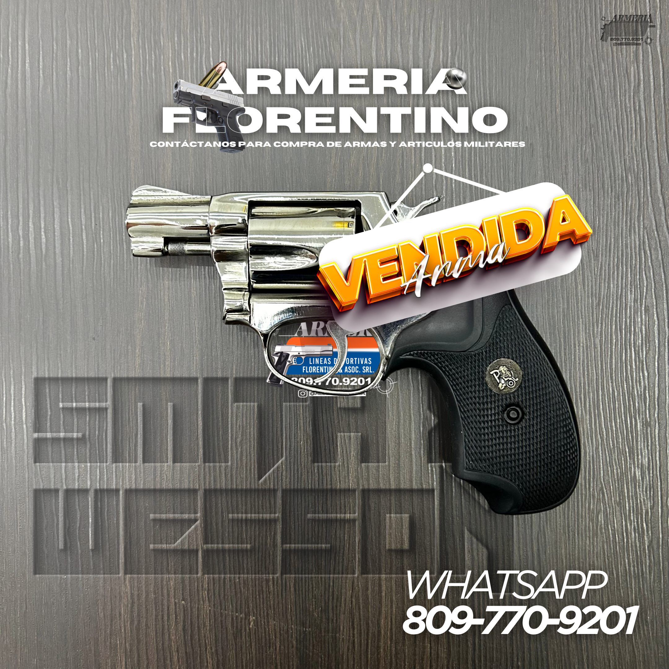 REVÓLVER SMITH & WESSON, CAÑÓN CORTO, CALIBRE .38, CAPSULAS: 5