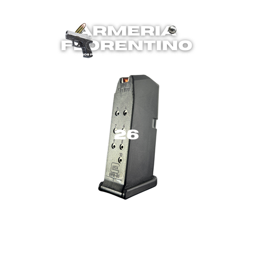CARGADOR OEM PARA PISTOLA GLOCK 26 DE 10 CÁPSULAS – CALIBRE 9MM