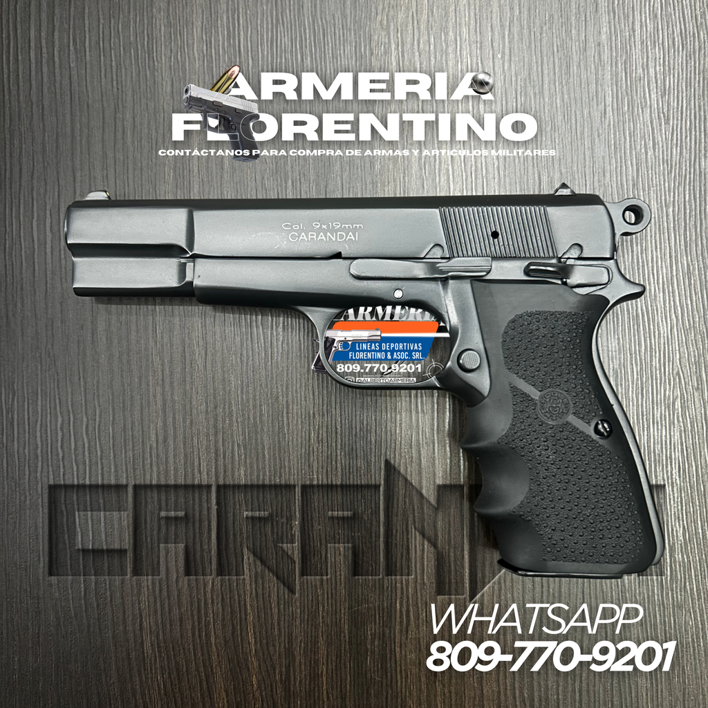 PISTOLA CARANDAI, MODELO 9MM, CAPSULAS: 13 + 1