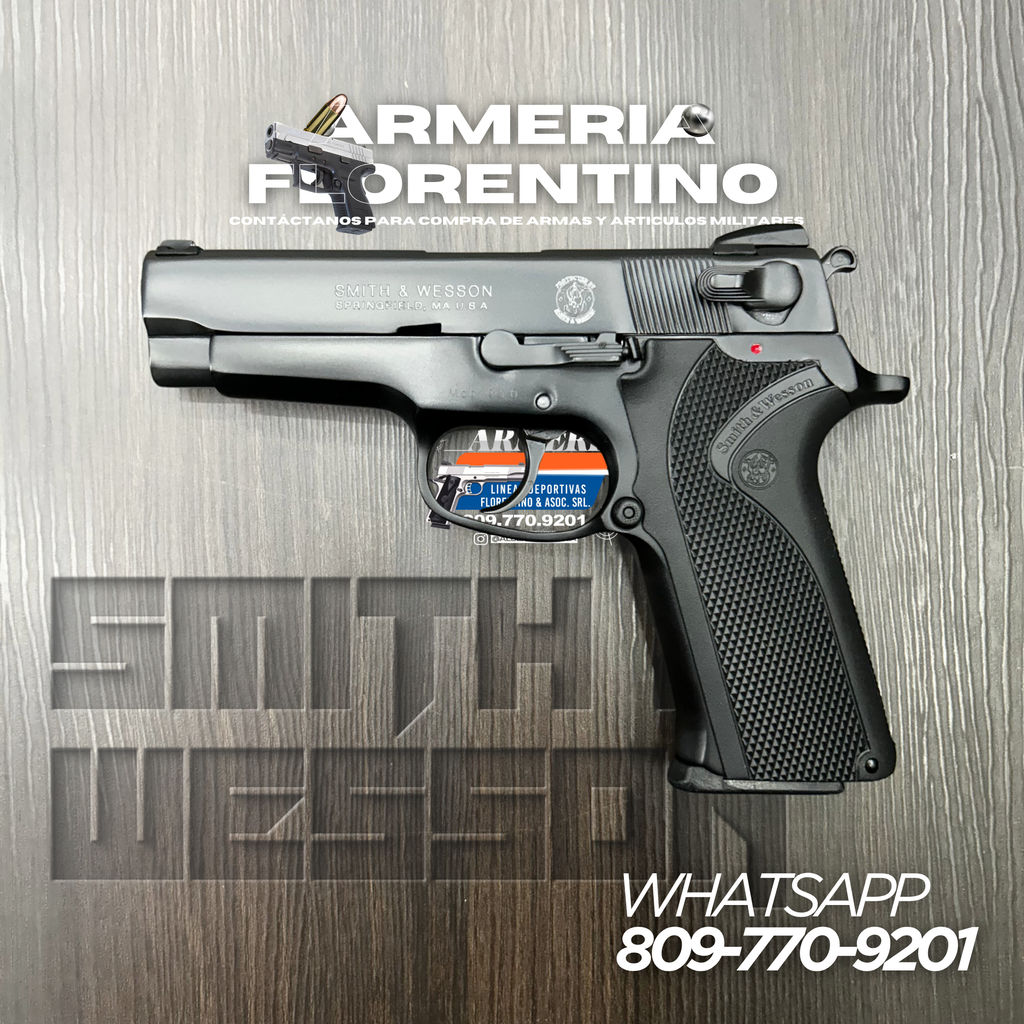 PISTOLA SMITH & WESSON, MODELO 910, CALIBRE 9MM, CAPSULAS: 15 + 1