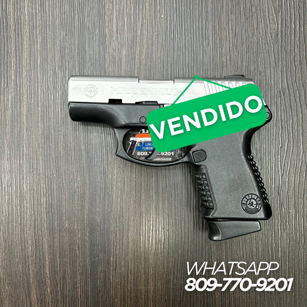 PISTOLA TAURUS, MODELO MILLENNIUM, DE 10 CAPSULAS, CALIBRE: 9MM