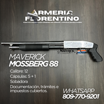 ESCOPETA MAVERICK BY MOSSBERG, MODELO 88, CALIBRE 12, CAPSULAS 5 + 1