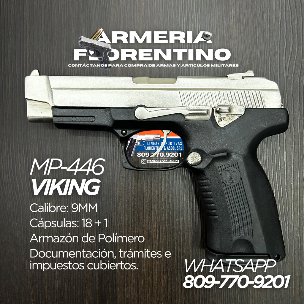 PISTOLA VIKING, MODELO MP-446, CALIBRE 9MM, CAPSULAS: 15 + 1