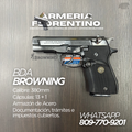 PISTOLA BROWNING, MODELO BDA 380, CALIBRE .380 ACP, CAPSULAS: 13 + 1