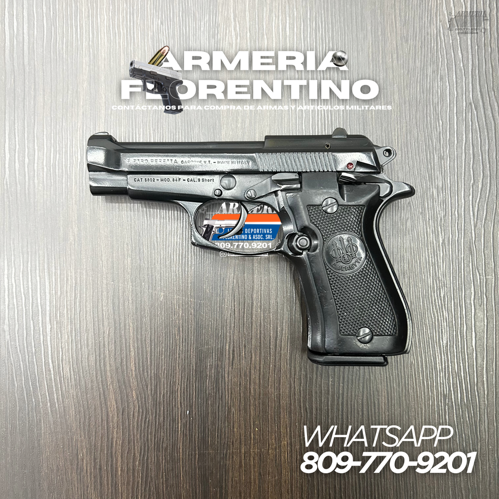 PISTOLA PIETRO BERETTA, MODELO 84F, CALIBRE .380 ACP, CAPSULAS: 13 + 1