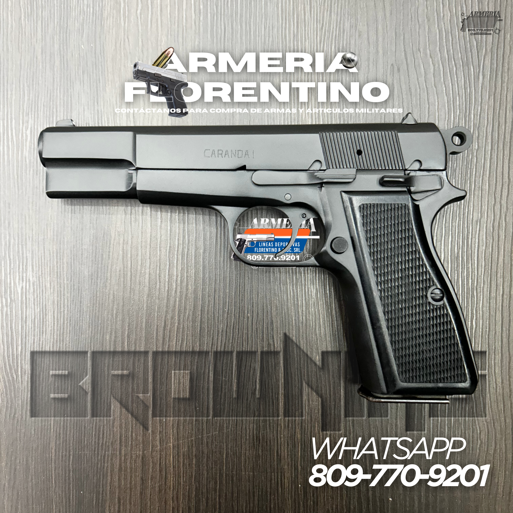 PISTOLA CARANDAI HUNGARY, CALIBRE 9MM, CAPSULAS: 13 + 1