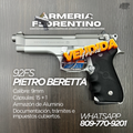 PISTOLA PIETRO BERETTA, MODELO 92FS, CALIBRE 9MM, CAPSULAS: 15 + 1