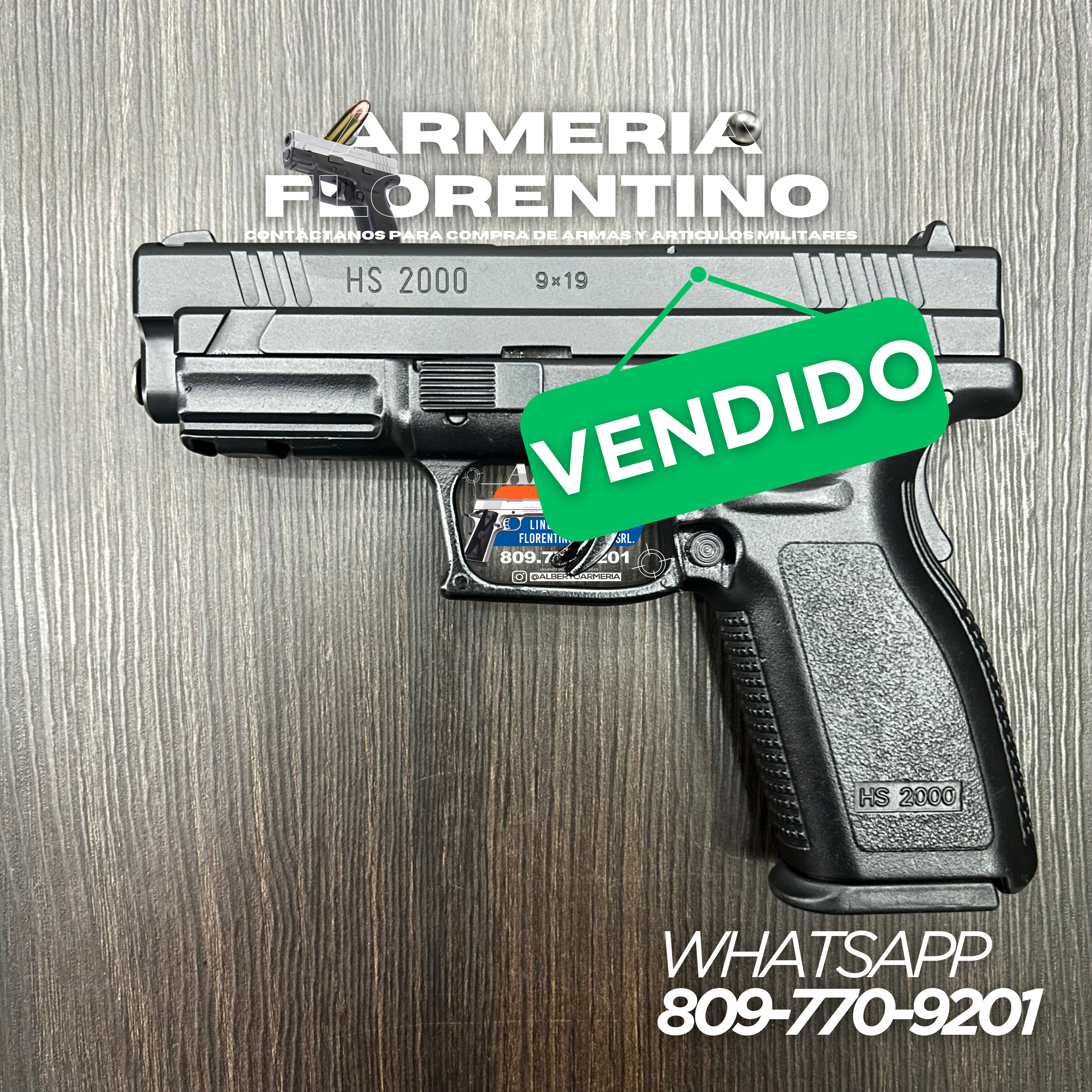 PISTOLA SPRINGFIELD, MODELO HS2000, CALIBRE 9MM, CAPSULAS: 16 + 1 – Armeria  Florentino, image size:3375x3375