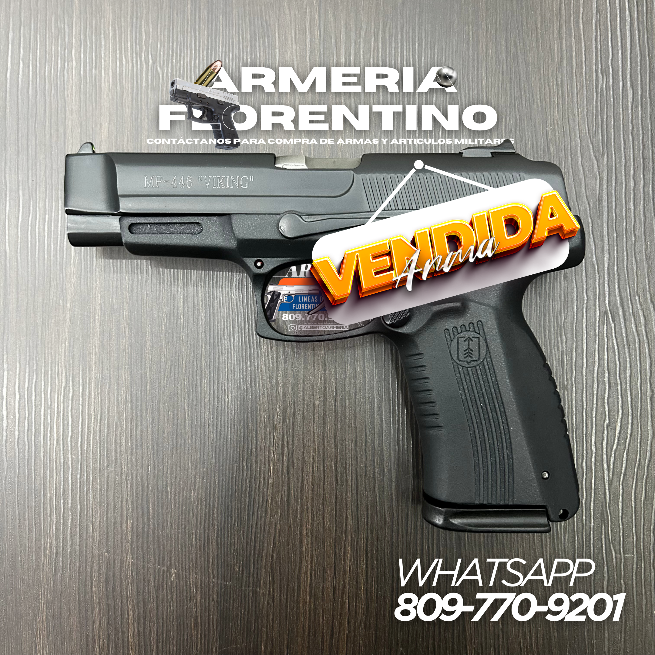 PISTOLA VIKING, MODELO MP-446, CALIBRE 9MM, CAPSULAS: 18 + 1
