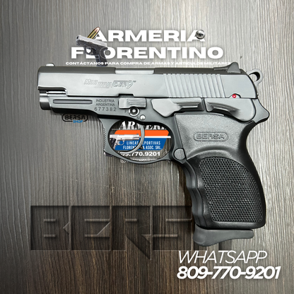 PISTOLA BERSA, MODELO MINI THUNDER 9, CALIBRE 9MM, CAPSULAS: 13 + 1