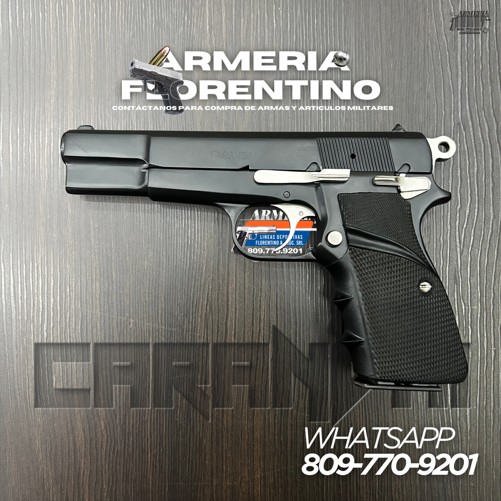 PISTOLA CARANDAI, MODELO 9MM, CAPSULAS: 13 + 1