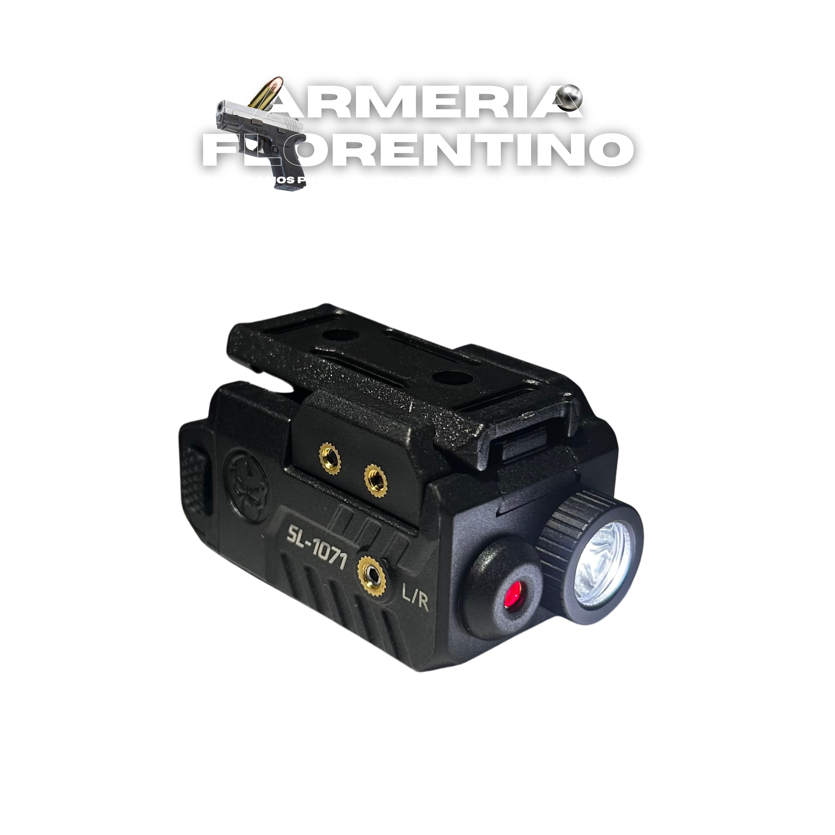 COMBO LUZ TÁCTICA 600 LM + LÁSER PARA RIEL PICATINNY