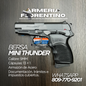 PISTOLA BERSA, MODELO MINI THUNDER 9, CALIBRE 9MM, CAPSULAS: 13 + 1
