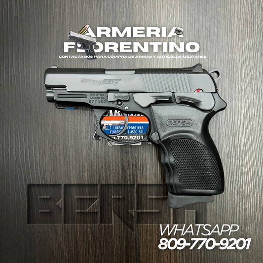 PISTOLA BERSA, MODELO MINI THUNDER 9, CALIBRE 9MM, CAPSULAS: 13 + 1