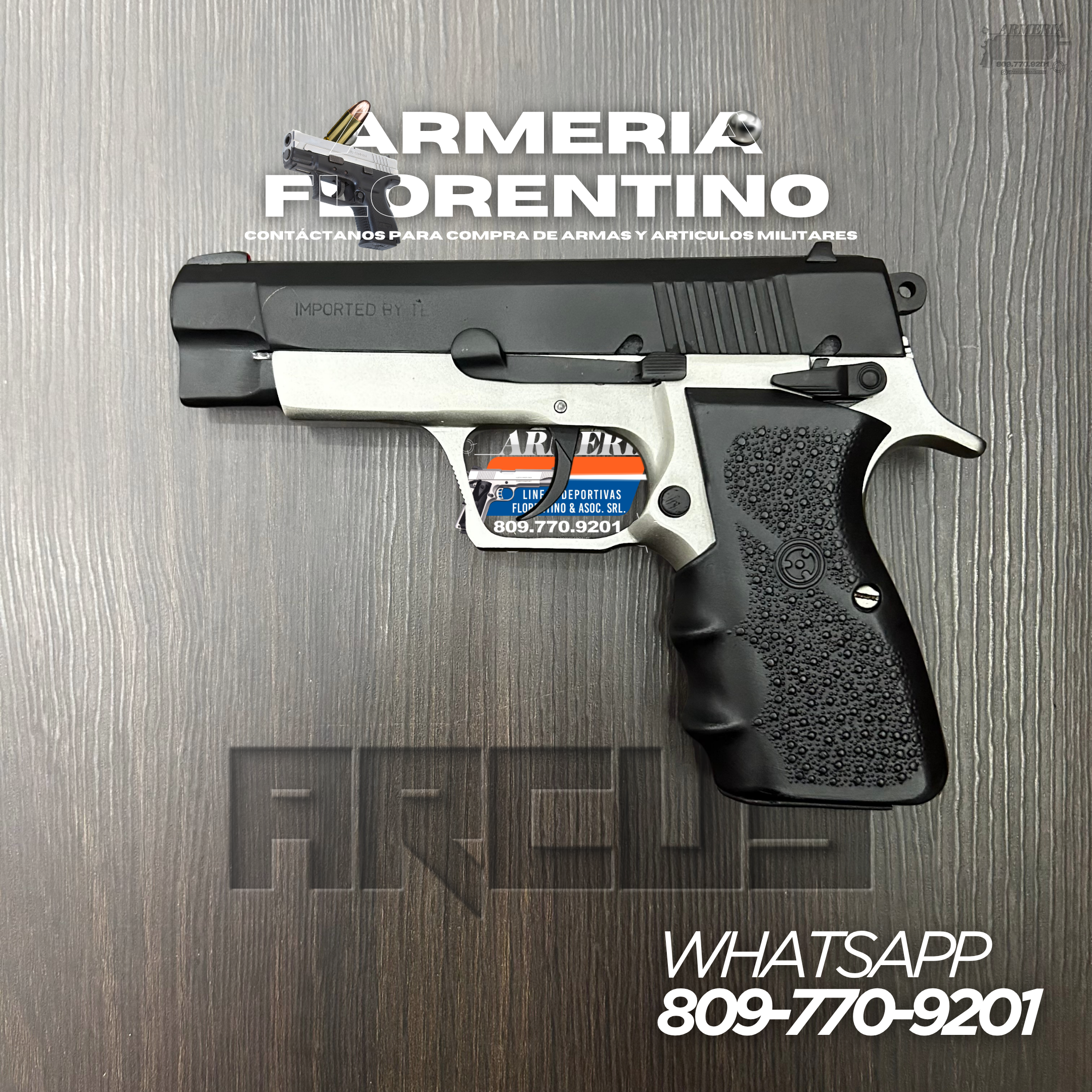 PISTOLA ARCUS, MODELO 98DAC, CALIBRE 9MM, CAPSULAS: 13 + 1
