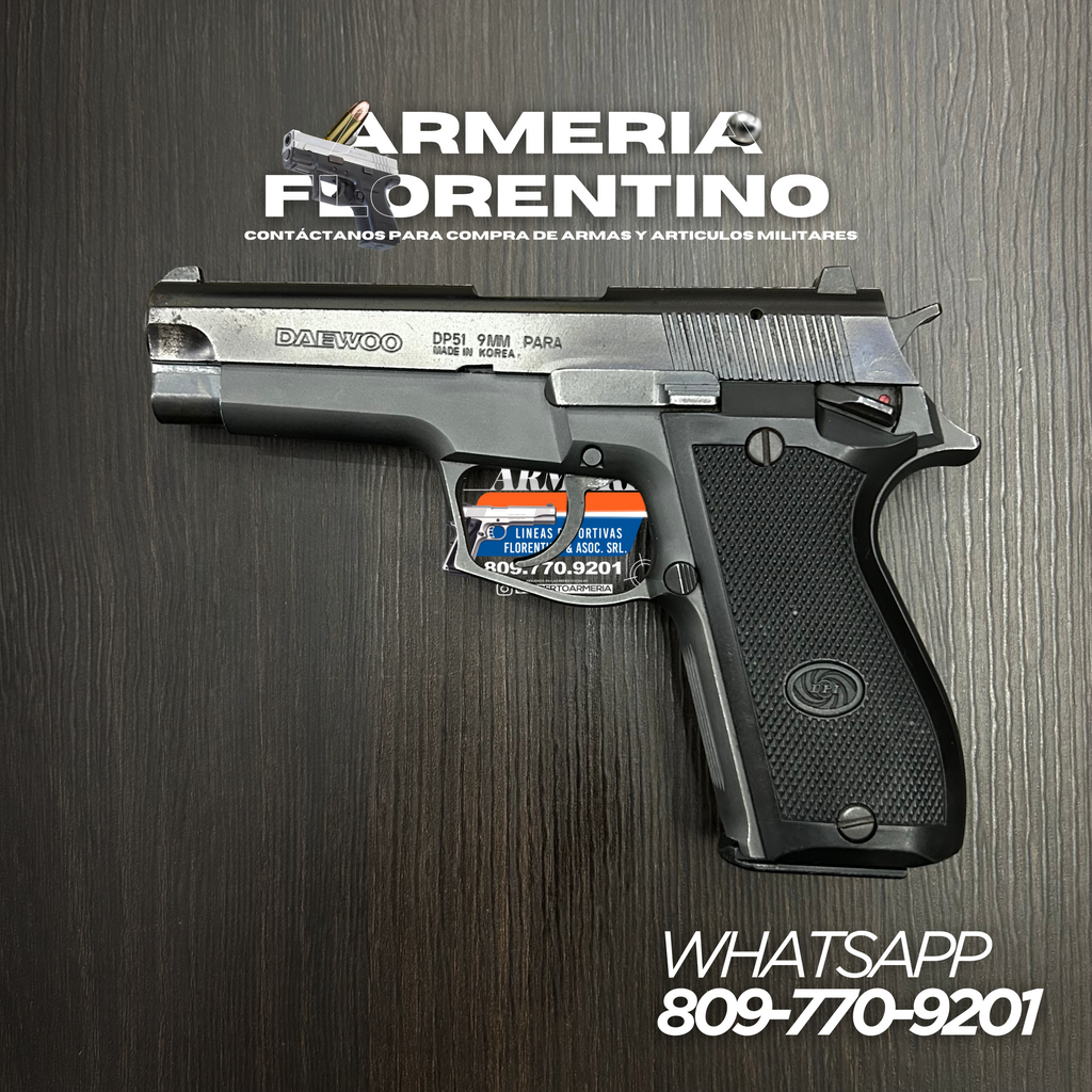PISTOLA DAEWOO, MODELO DP51 (K5), CALIBRE 9MM, CAPSULAS: 13 + 1