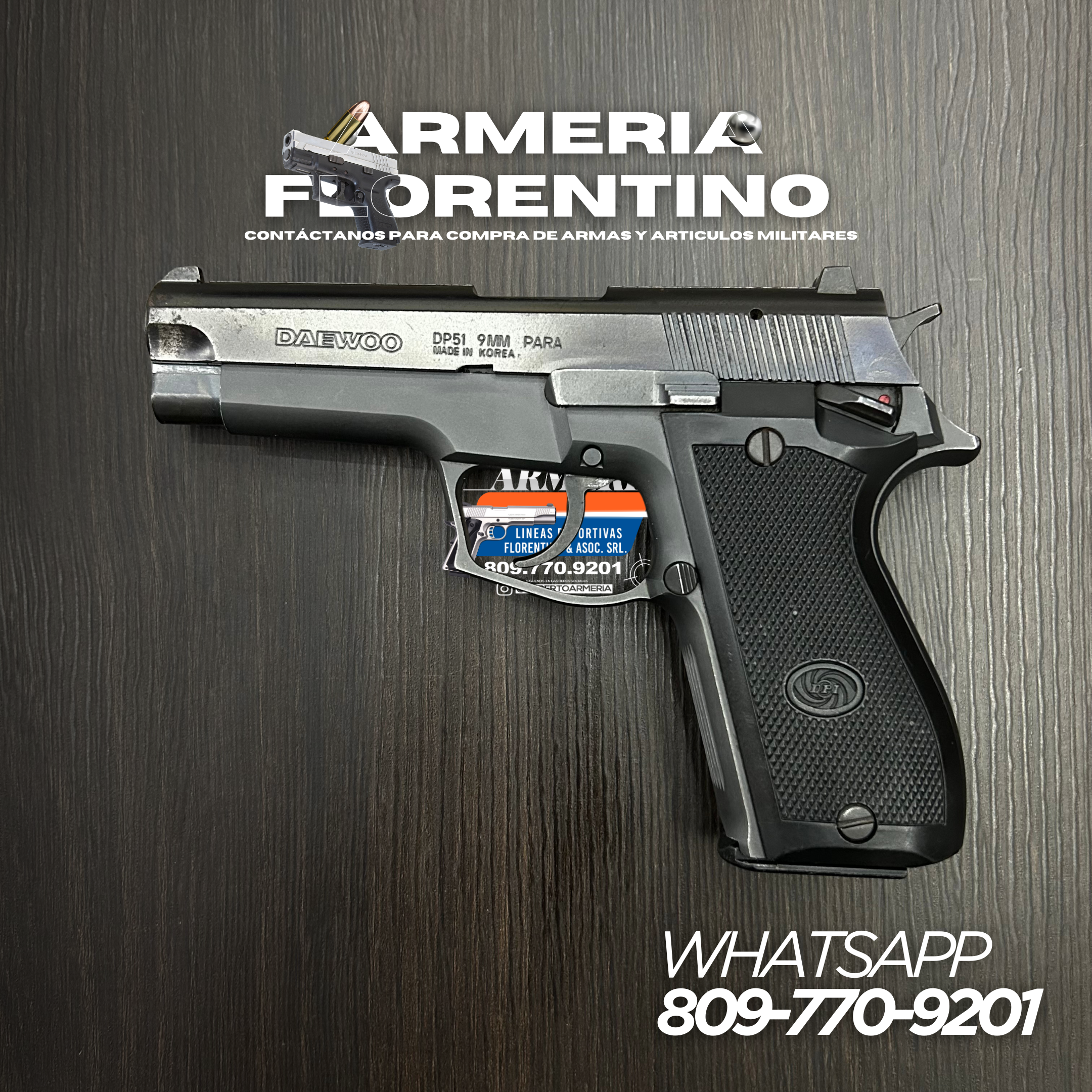 PISTOLA DAEWOO, MODELO DP51 (K5), CALIBRE 9MM, CAPSULAS: 13 + 1