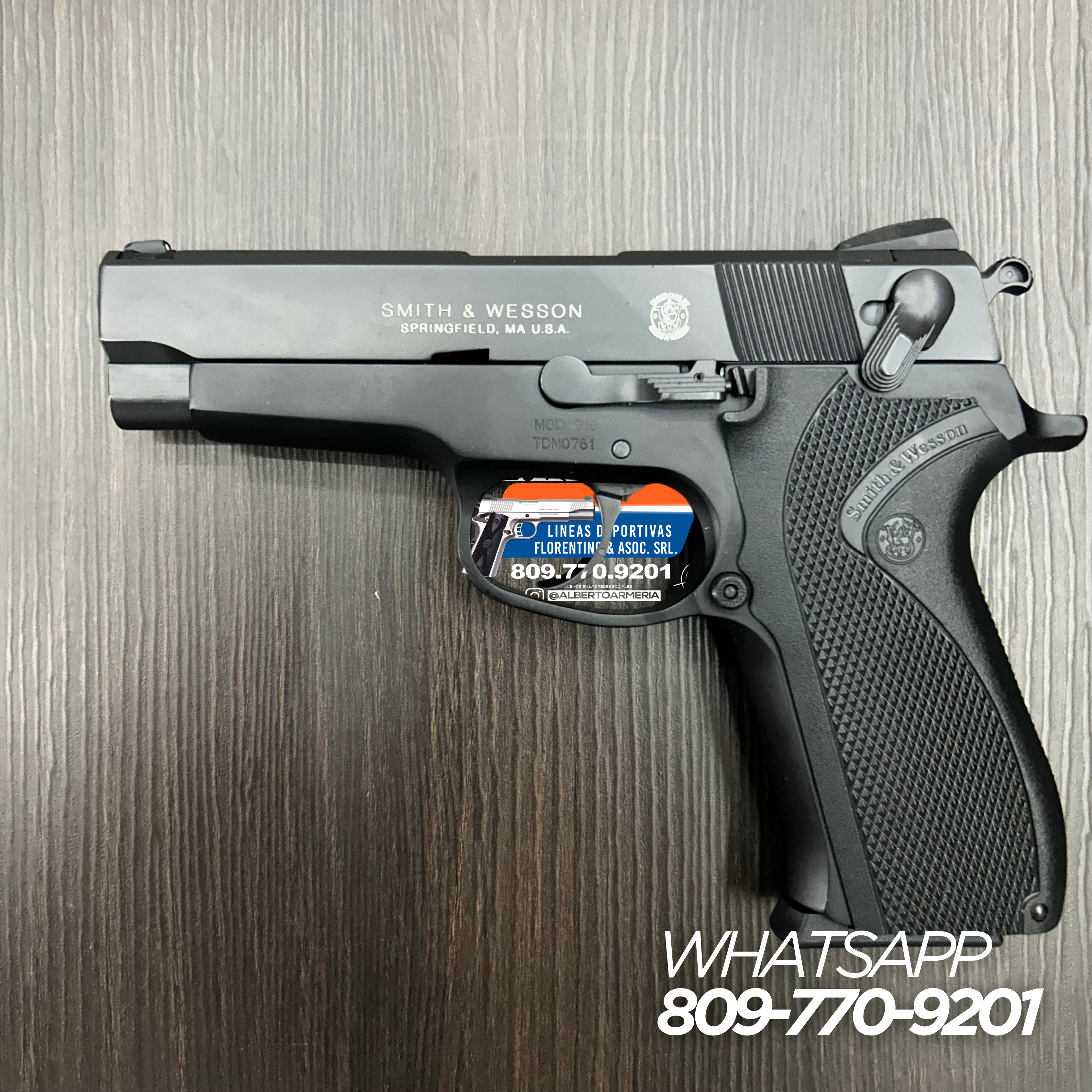 PISTOLA SMITH & WESSON, MODELO 910, CALIBRE 9MM, CAPSULAS: 15 + 1