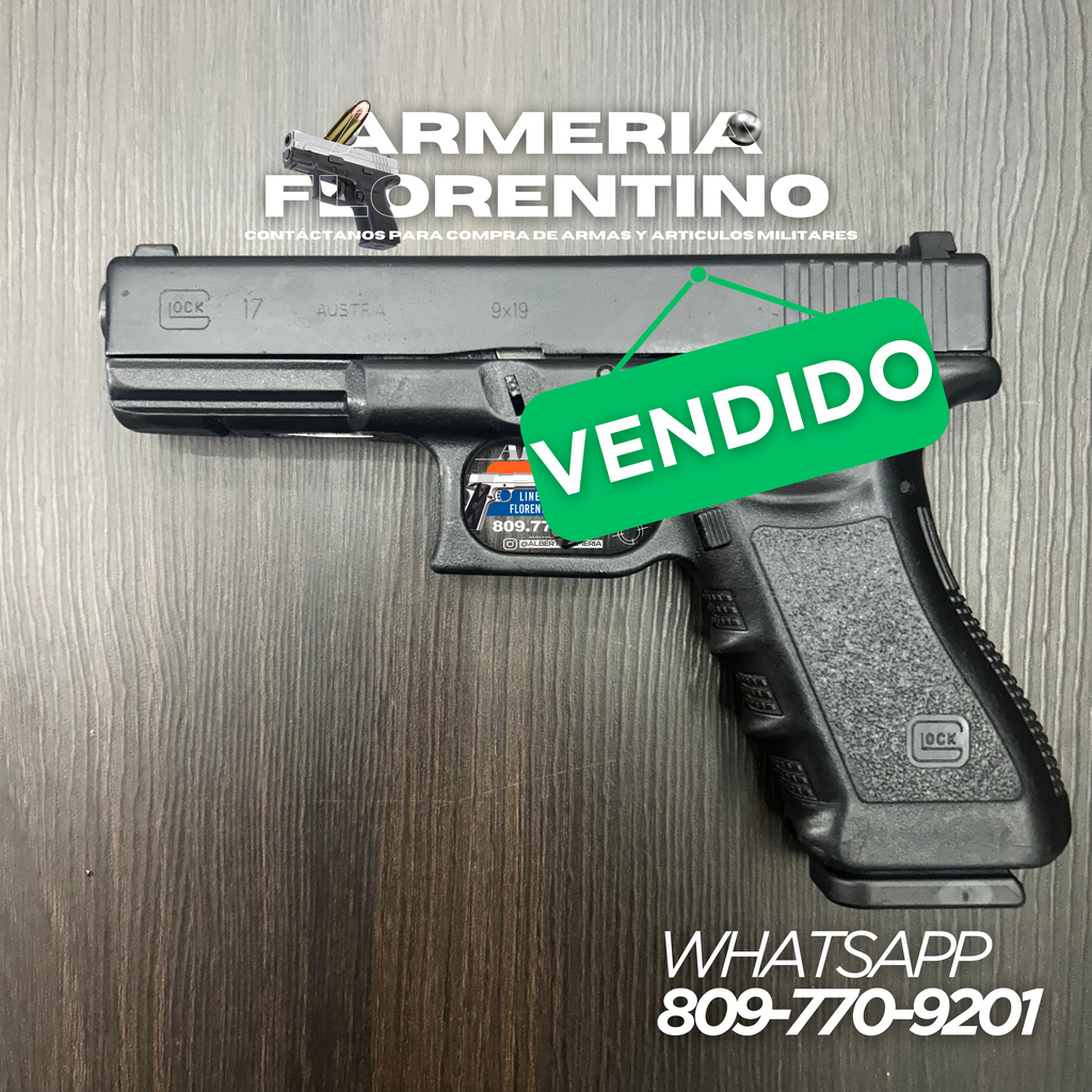 PISTOLA GLOCK, MODELO 17, CALIBRE 9MM, CAPSULAS: 17 + 1