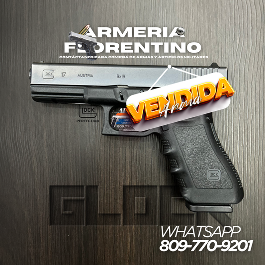 PISTOLA GLOCK, MODELO 17, CALIBRE 9MM, CAPSULAS: 17 + 1