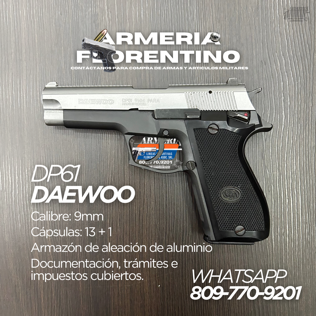 PISTOLA DAEWOO, MODELO DP51 (K5), CALIBRE 9MM, CAPSULAS: 13 + 1
