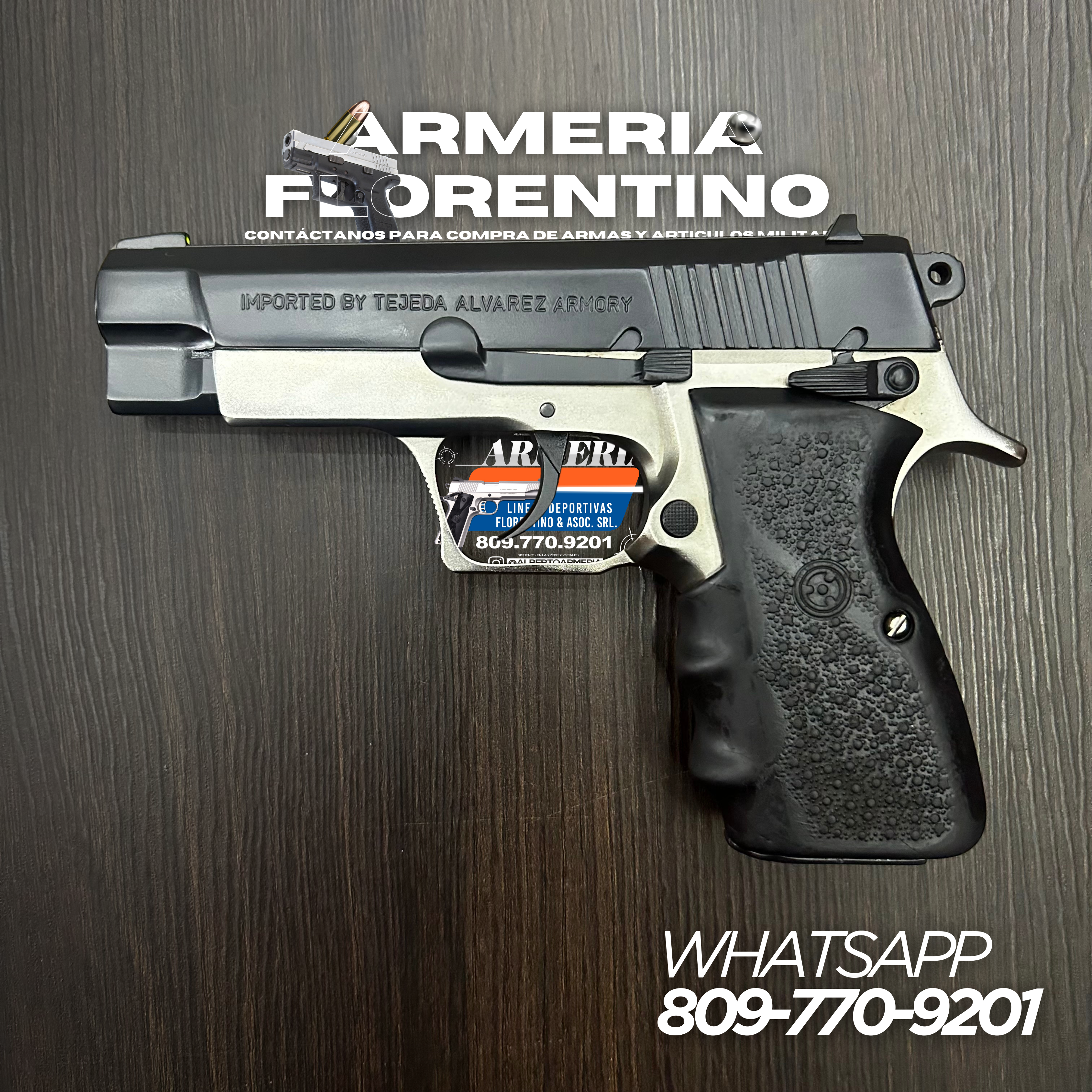 PISTOLA ARCUS, MODELO 98DAC, CALIBRE 9MM, CAPSULAS: 13 + 1