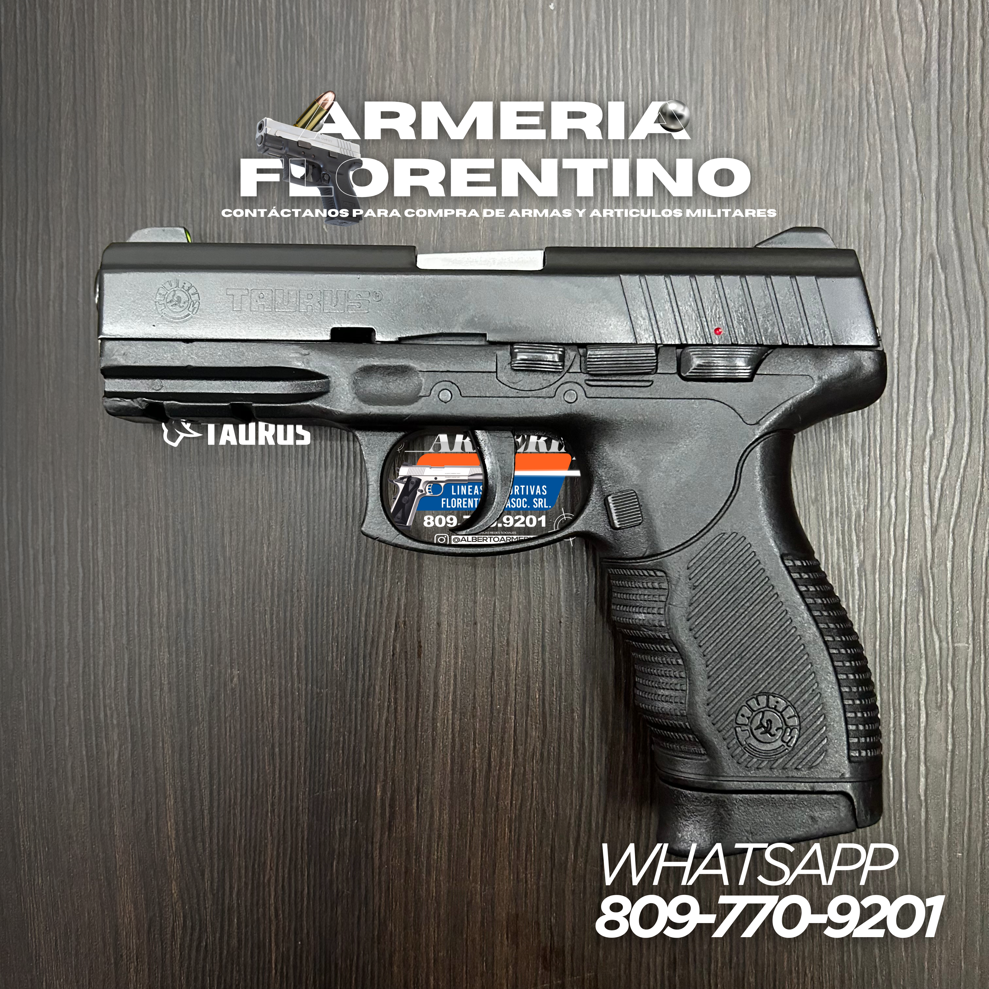 PISTOLA TAURUS, MODELO PT 24/7, CALIBRE 9MM, CAPSULAS: 17 + 1