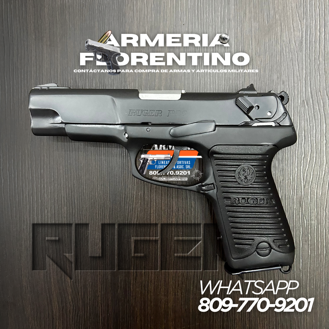 PISTOLA RUGER, MODELO P89, CALIBRE 9MM, CAPSULAS: 15 + 1