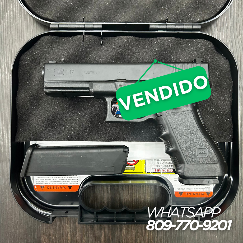 PISTOLA GLOCK, MODELO 17, CALIBRE 9MM, CAPSULAS: 17 + 1