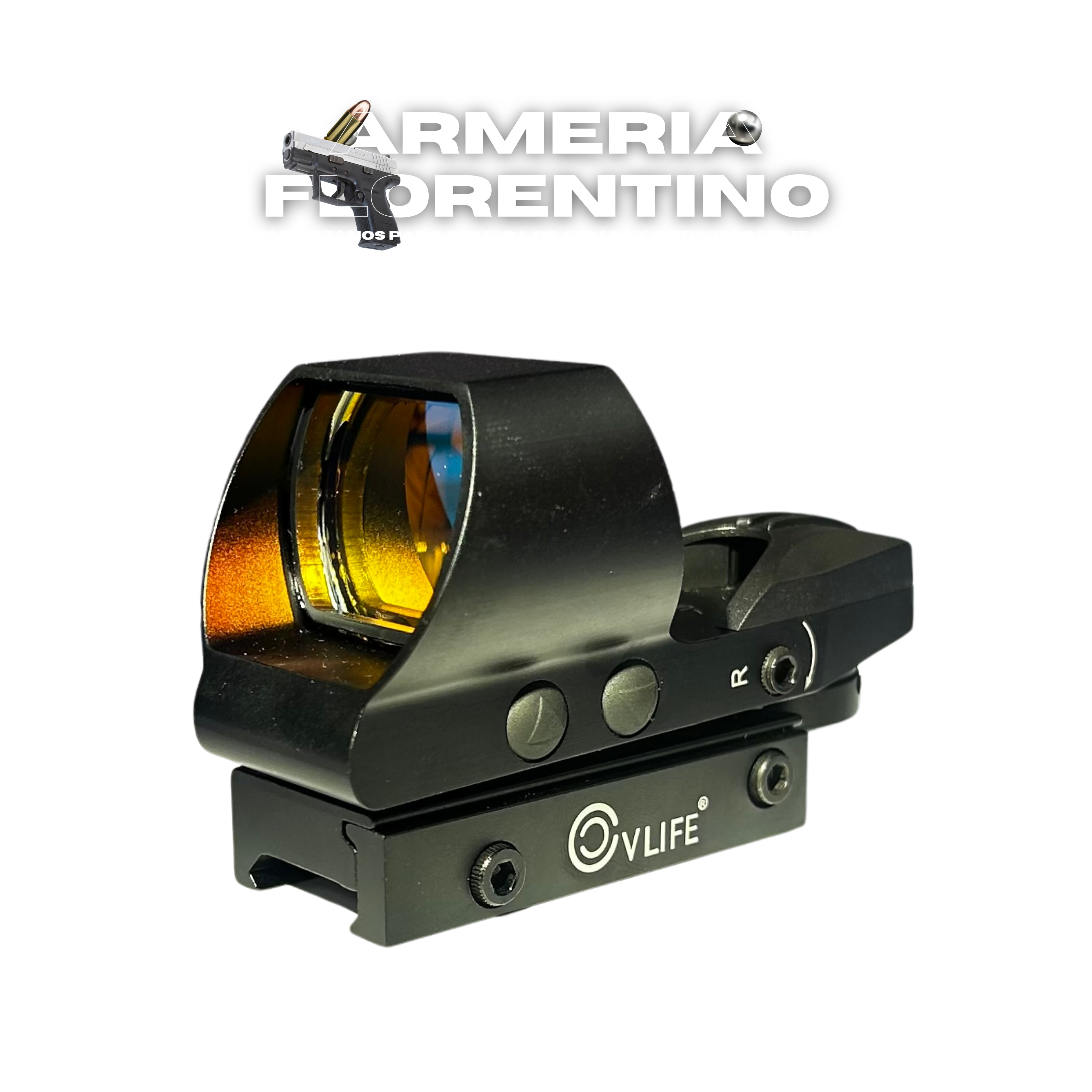MIRA TÁCTICA PARA RIEL PICATINNY – ALUMINIO FORJADO CON RETÍCULA ILUMINADA RECARGABLE